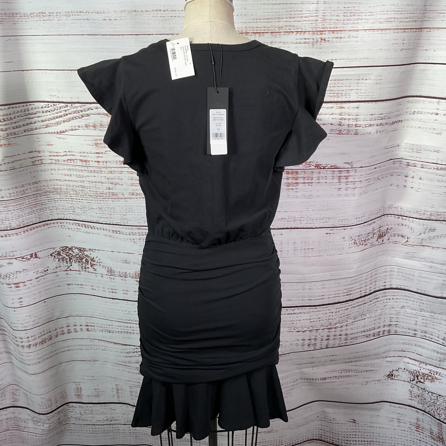 NWT VERONICA BEARD Jeans Lisette Women's Short Flutter Sleeves Ruched Dress SZ 4