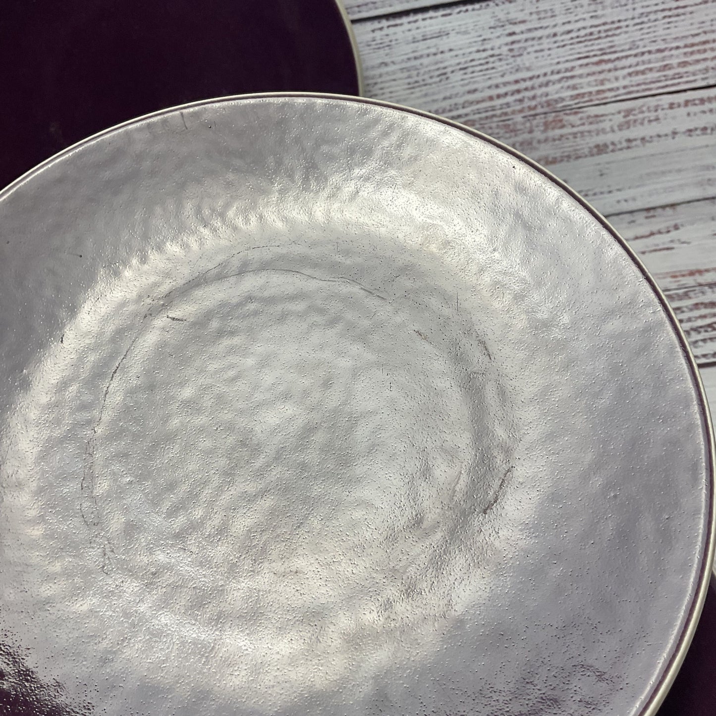 Sasaki Colorstone Plum Purple 7.5" Salad Plates Lot Of 3