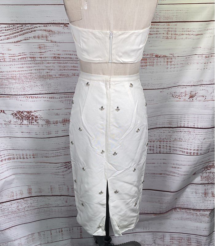 Before By Sarah Seven Ursula Two Piece Dress Set White 8