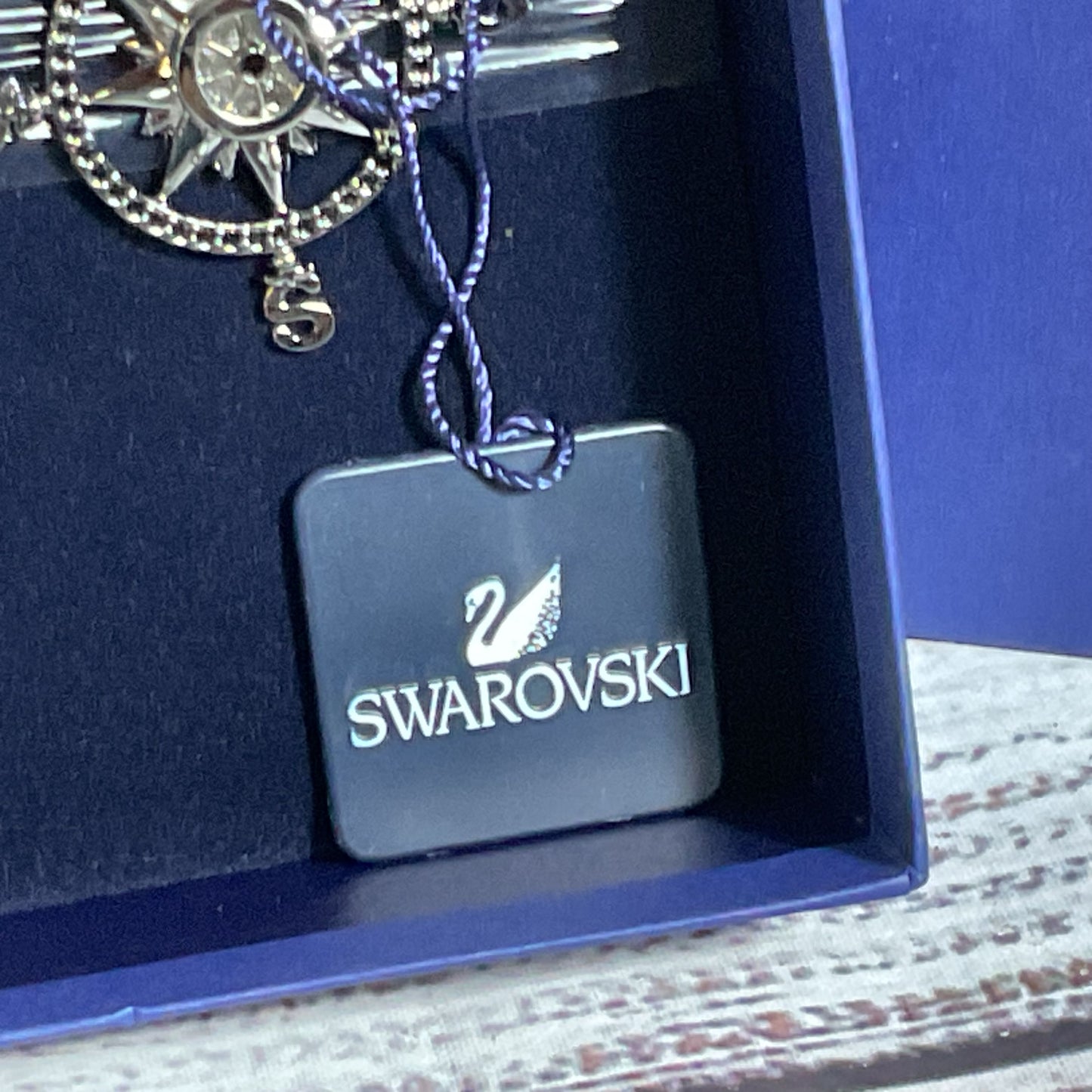 NWT SWAROVSKI x DISNEY Pirate Compass Ship Wheel Pendant Necklace