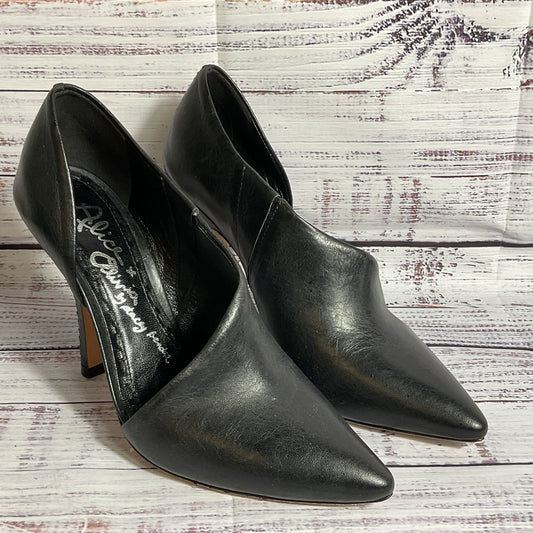 ALICE X OLIVIA by STACEY BENDEL Black Side Peep Pump Heels- SZ 36
