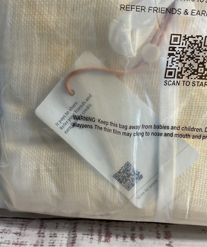 New Sealed Quince European Linen 2 Sheet Set Light Beige 48"x 84"