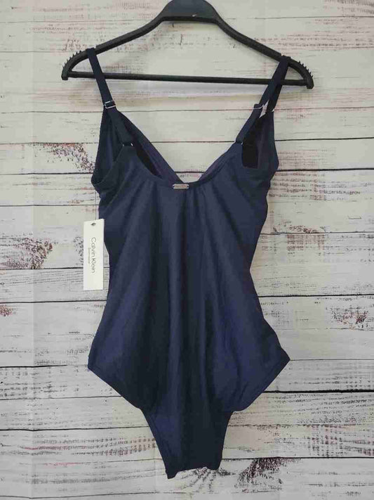 NWT Women's Calvin Klein Navy Blue Swimsuit Size 8