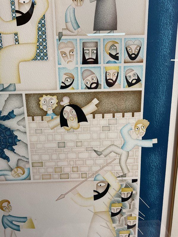 David Sharir Signed David's Youth Serigraph Print #385/400 Large Artwork