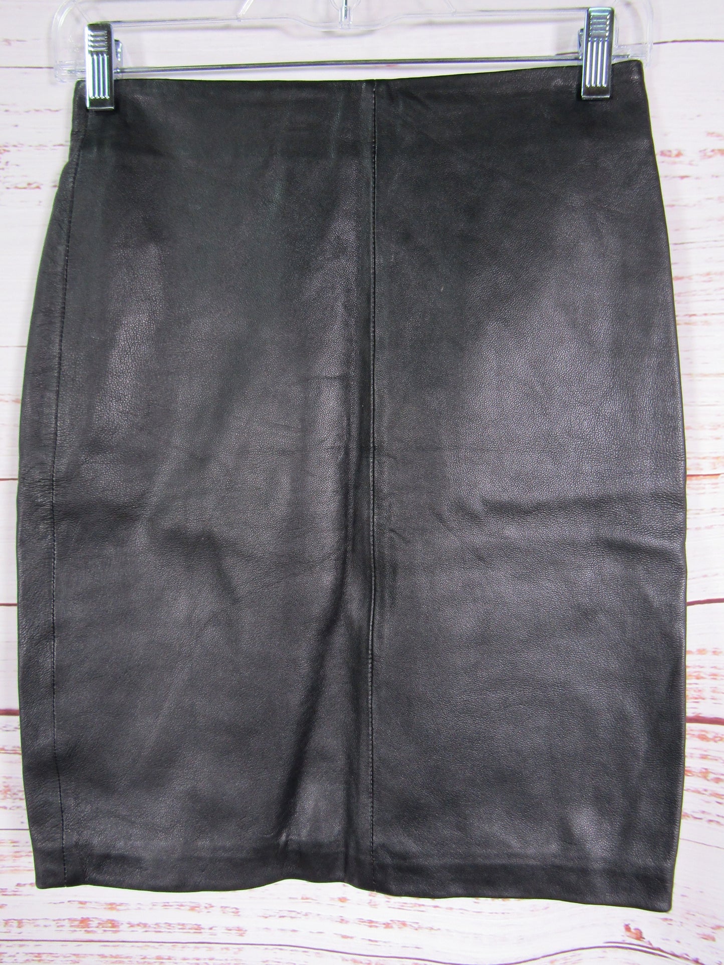 AllSaints Lucile Women's Black Leather Pencil Skirt Size 4