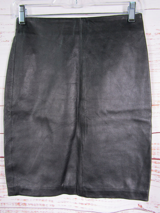 AllSaints Lucile Women's Black Leather Pencil Skirt Size 4