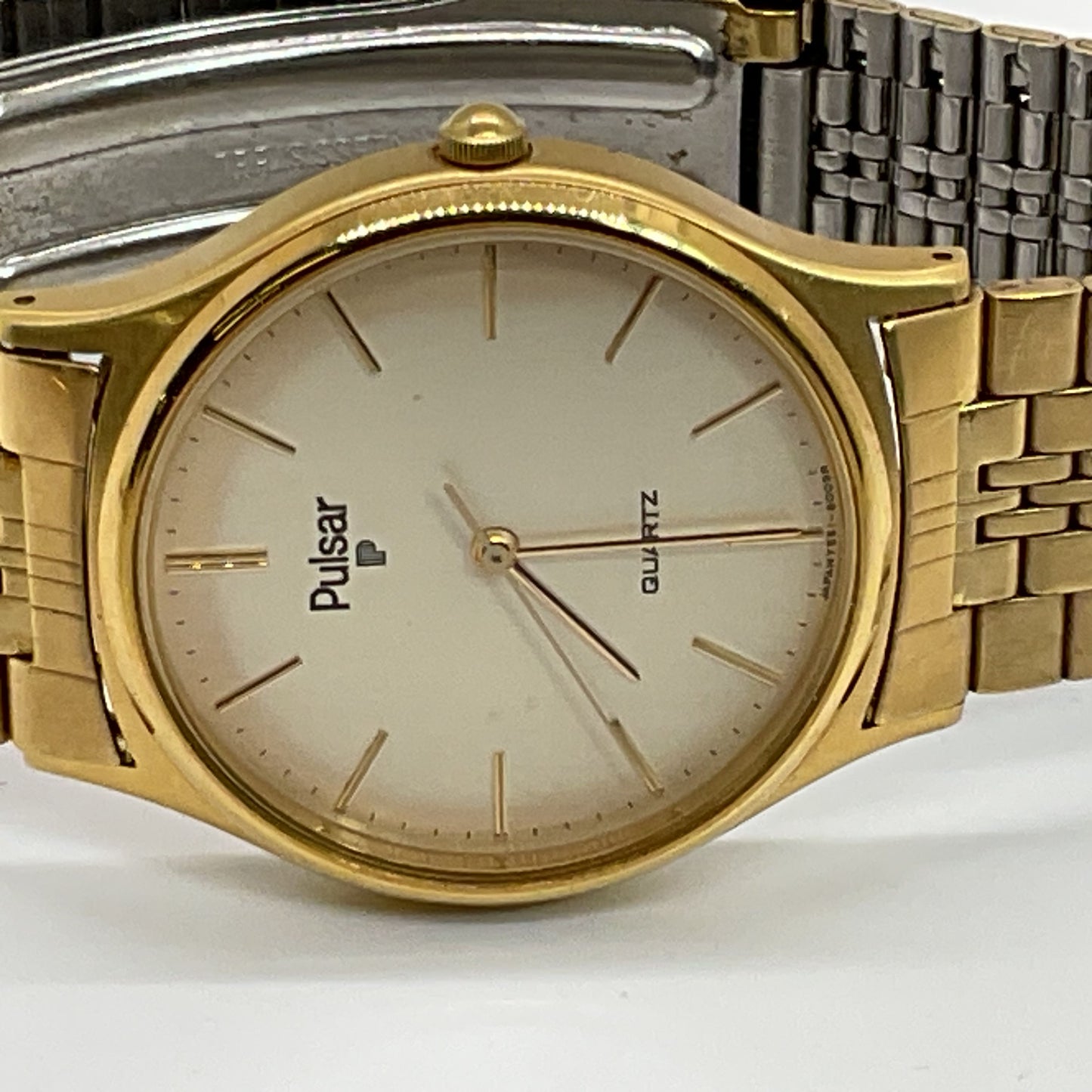 VTG. PULSAR Y551-8019 Gold Tone Quartz Men's Watch- NEEDS BATTERY