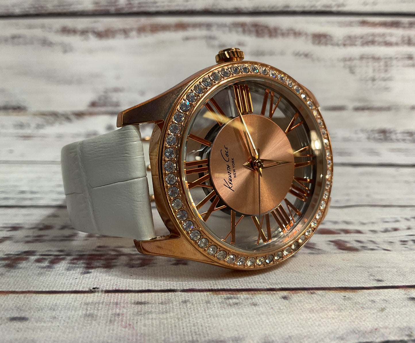 Kenneth Cole Transparency Women's Gold Plated Crystal Accent Quartz Watch KC2728
