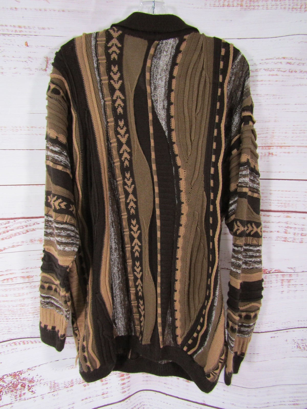 Vintage Bergati Men's Brown Long Sleeve Shirt Size XL