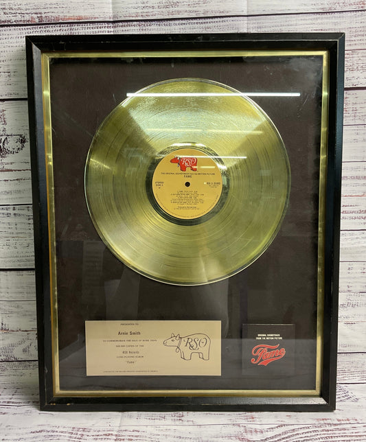 VERY RARE Vintage RSO Records Motion Picture "Fame" 500,000 Sold Record Plaque