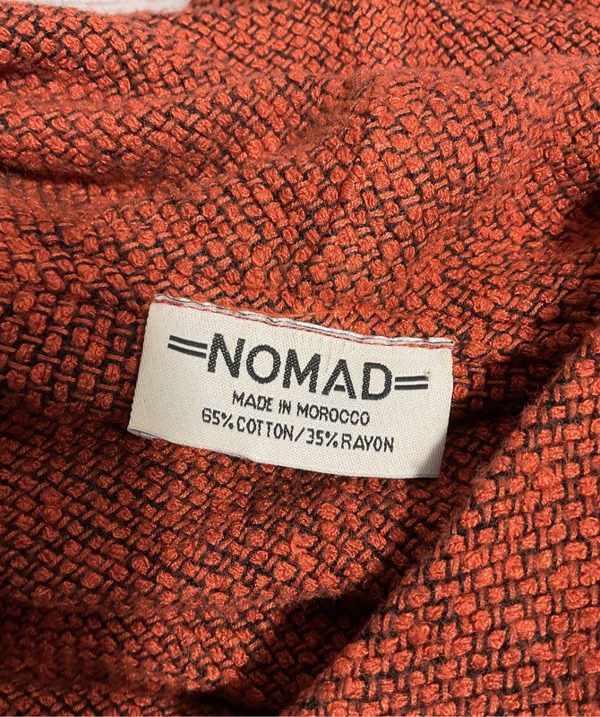Nomad Women's Cowl Neck Burnt Orange Knit Pullover Sweater Size 8