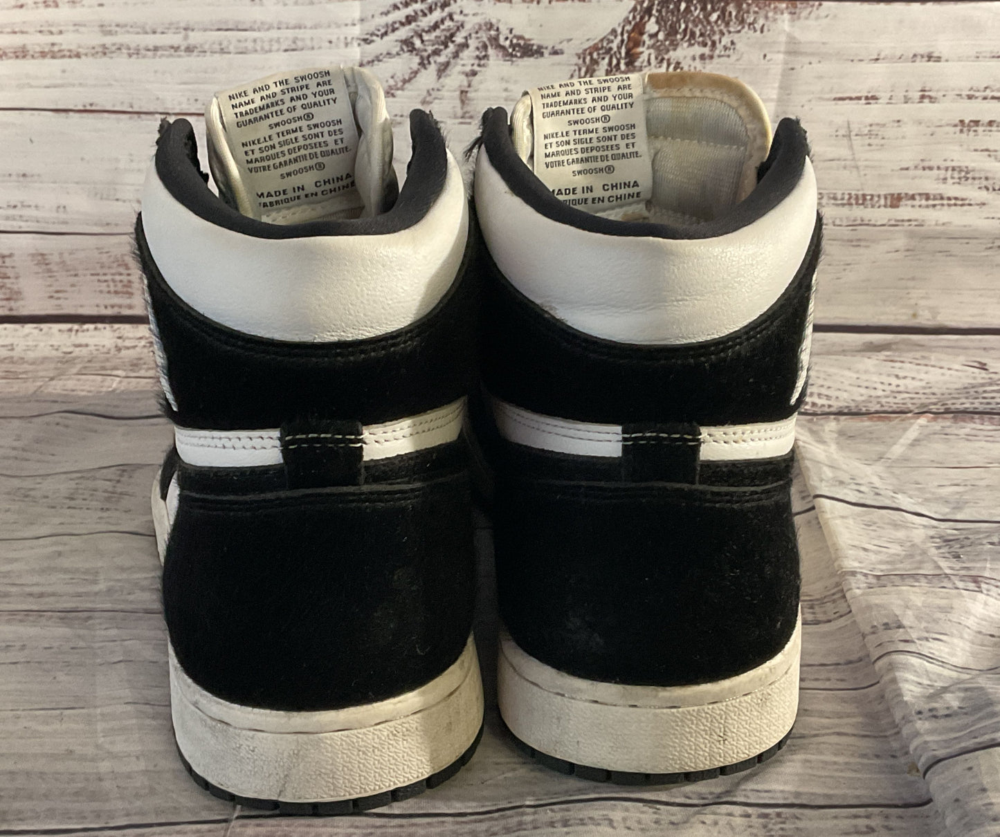 Nike Air Jordan 1 Retro OG High Twist Sneakers Black White 9.5