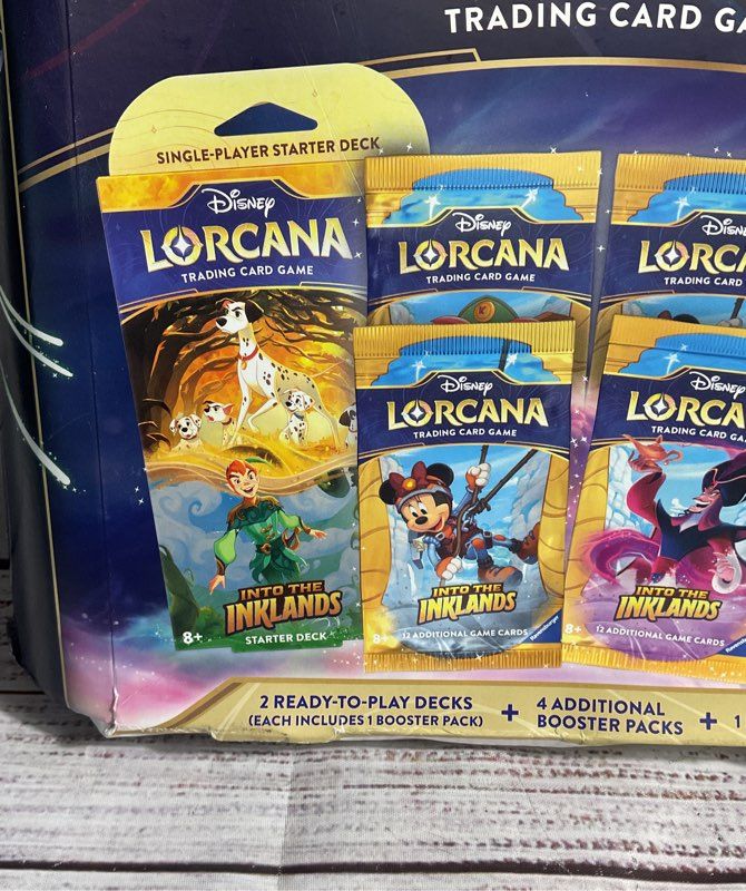 Disney Lorcana Trading Card Game 2 Decks 4 Booster Packs 1 Promo Card Sealed