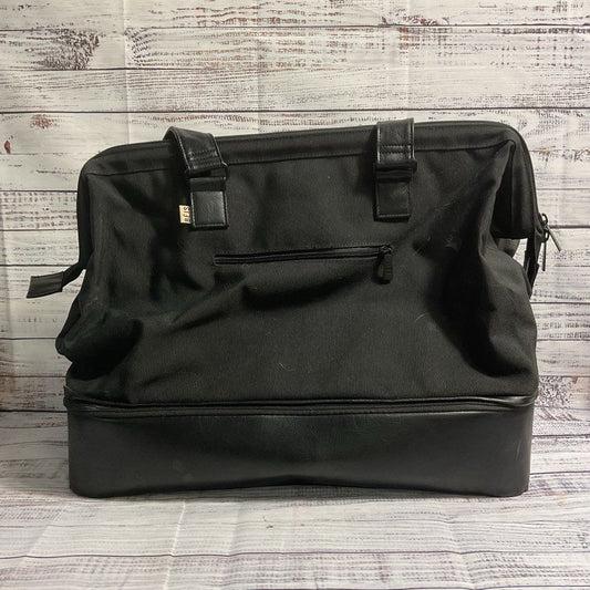 Beis Black Canvas Doctor Bag Overnight Duffel