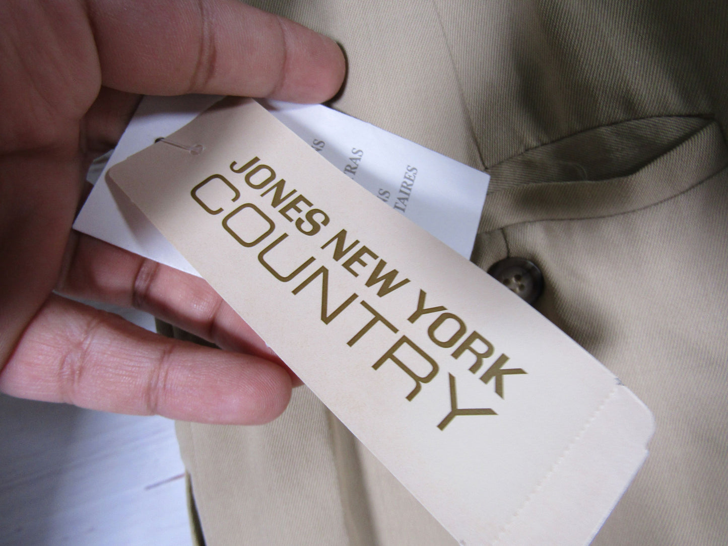 Jones New York Country Women's Khaki Wool Blend Trouser Pants Size 2