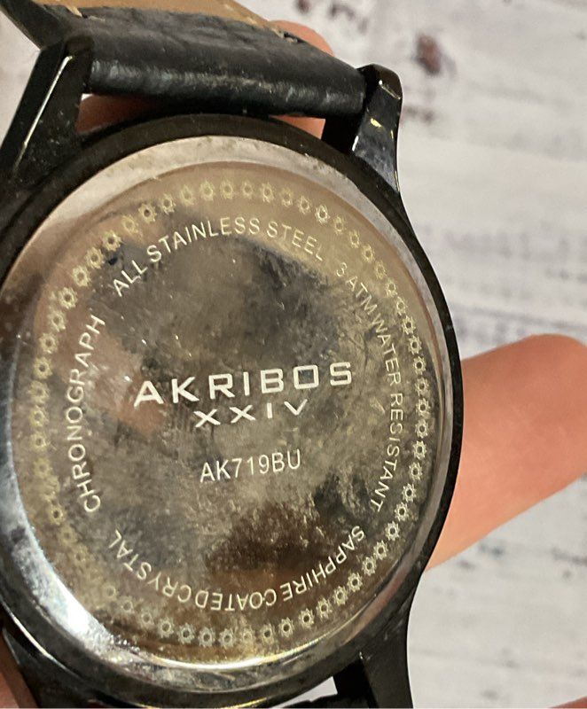Akribos XXIV AK719BU Stainless Steel Sapphire Coated Crystal Swiss Watch