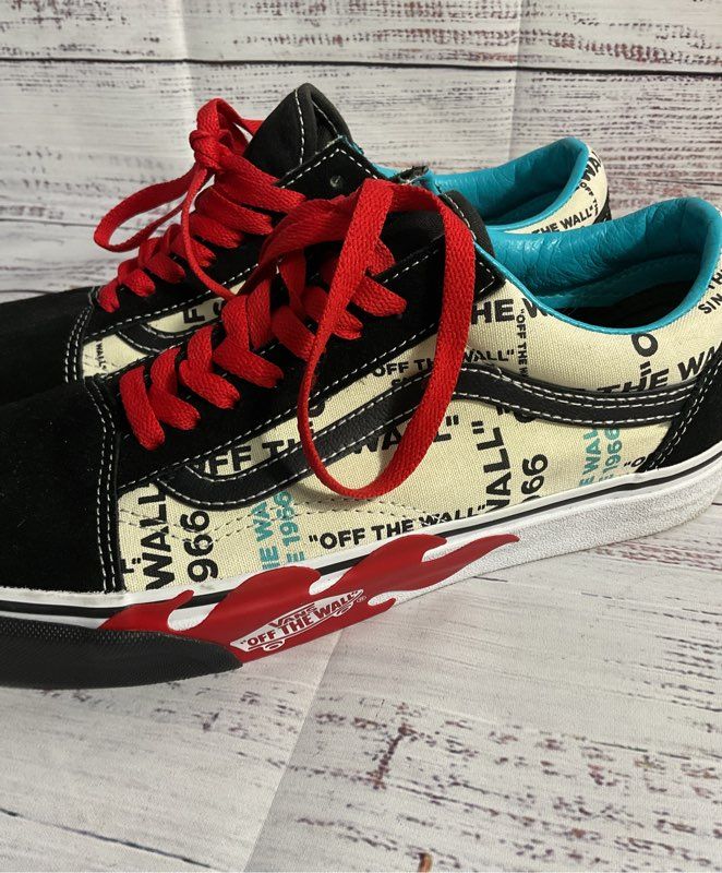 Vans Old Skool OTW Flame Off the Wall Shoes Men's 9.5 Women's 11