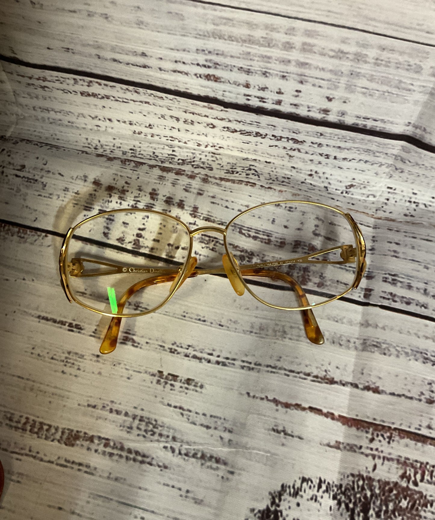 Christian Dior Gold Tone Eyeglasses Frames Only 2799 135