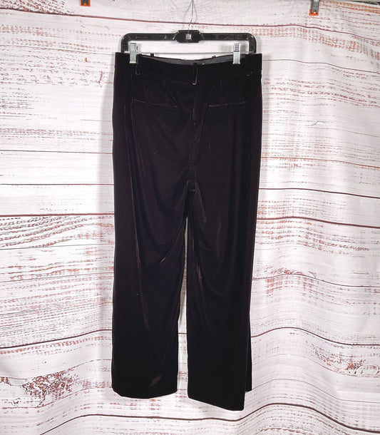 Theory Velvet Straight Leg Pants Dark Brown 4