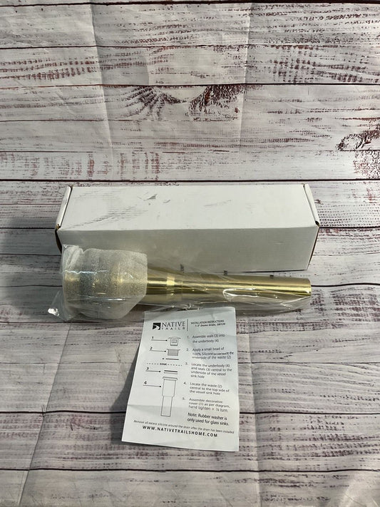 New DR120 1.5" Dome Drain In Brushed Gold Native Trails #2