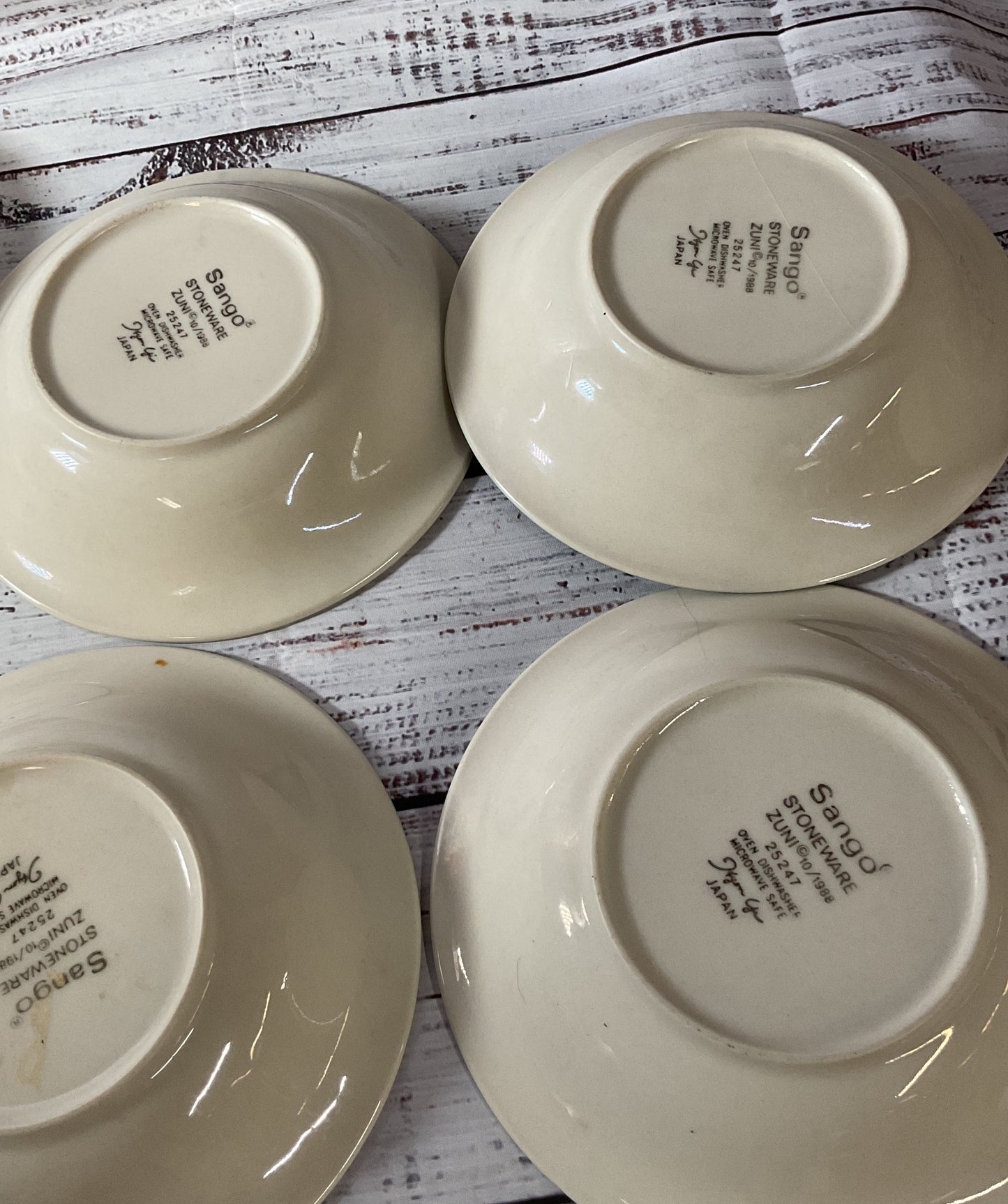 Zuni Sango Stoneware Japan 6 Cereal Bowls AS IS