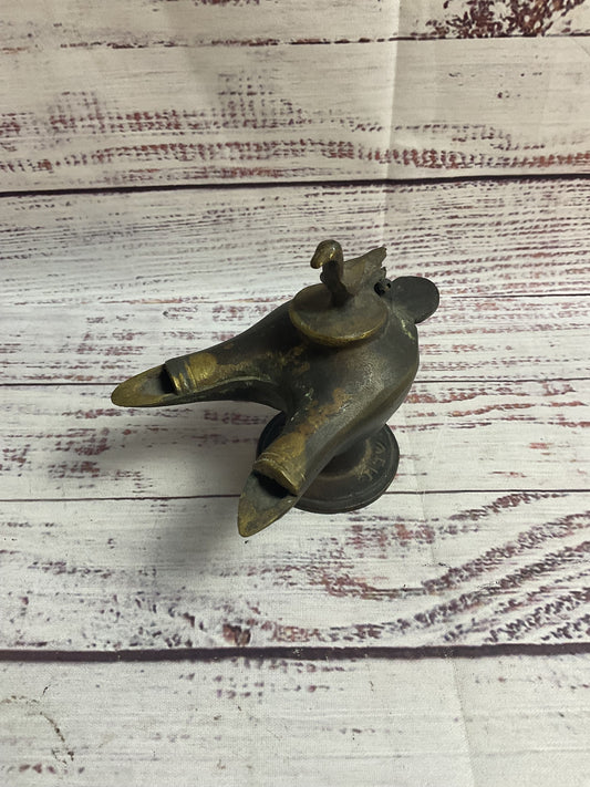Vintage/Antique Bronze Byzantine Double Spouted Oil Lamp