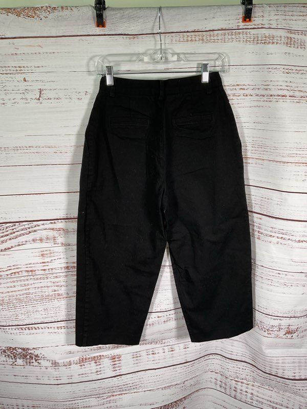 Amomento Women's Black Wide Tapered Leg Black Pants Women’s Size Small