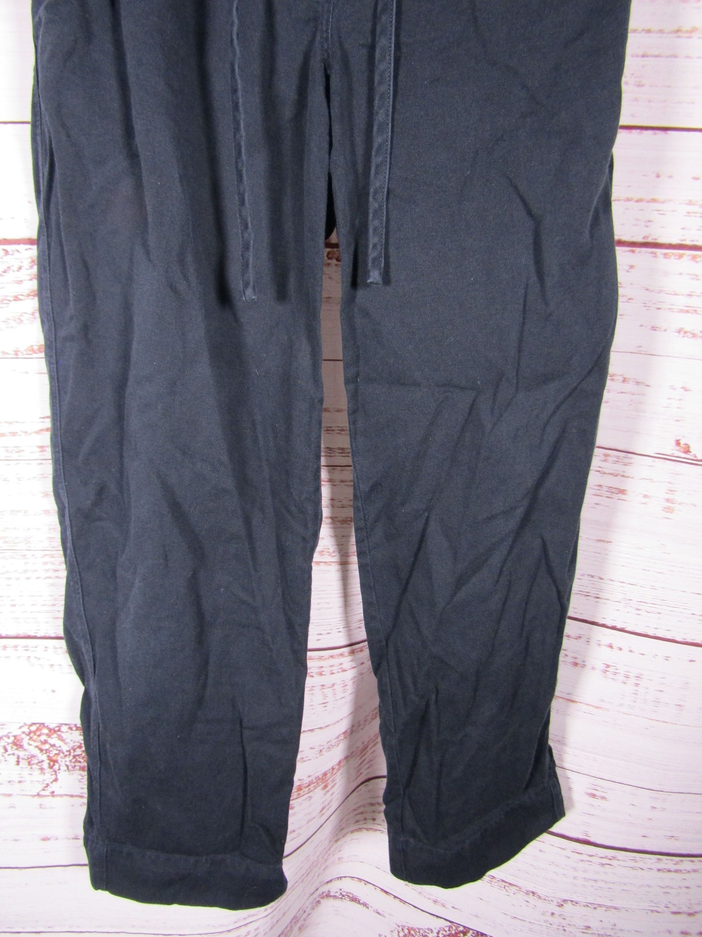 COS Women's Navy Blue Cotton Linen Blend Jogger Pants Size 38