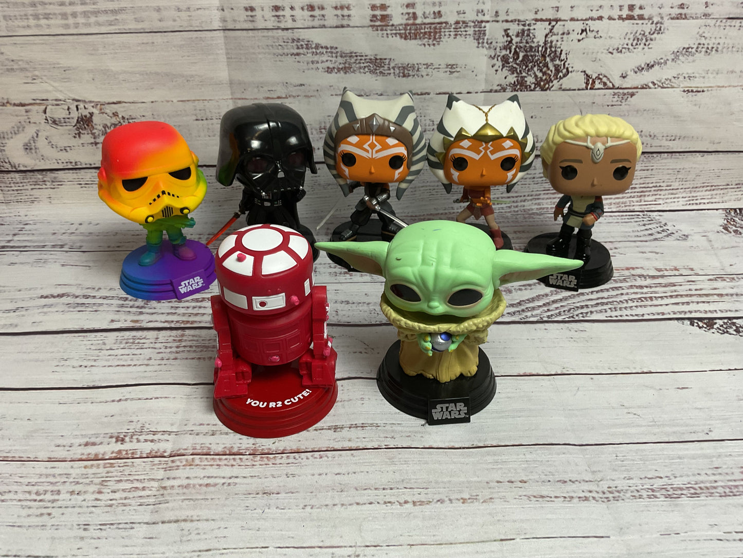 Set of 7 Funko Pop! Star Wars Figurines (WITHOUT BOXES)