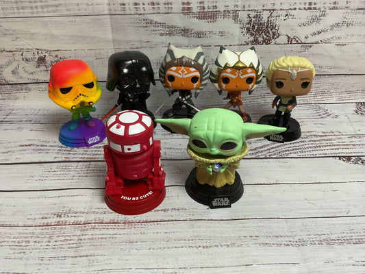 Set of 7 Funko Pop! Star Wars Figurines (WITHOUT BOXES)