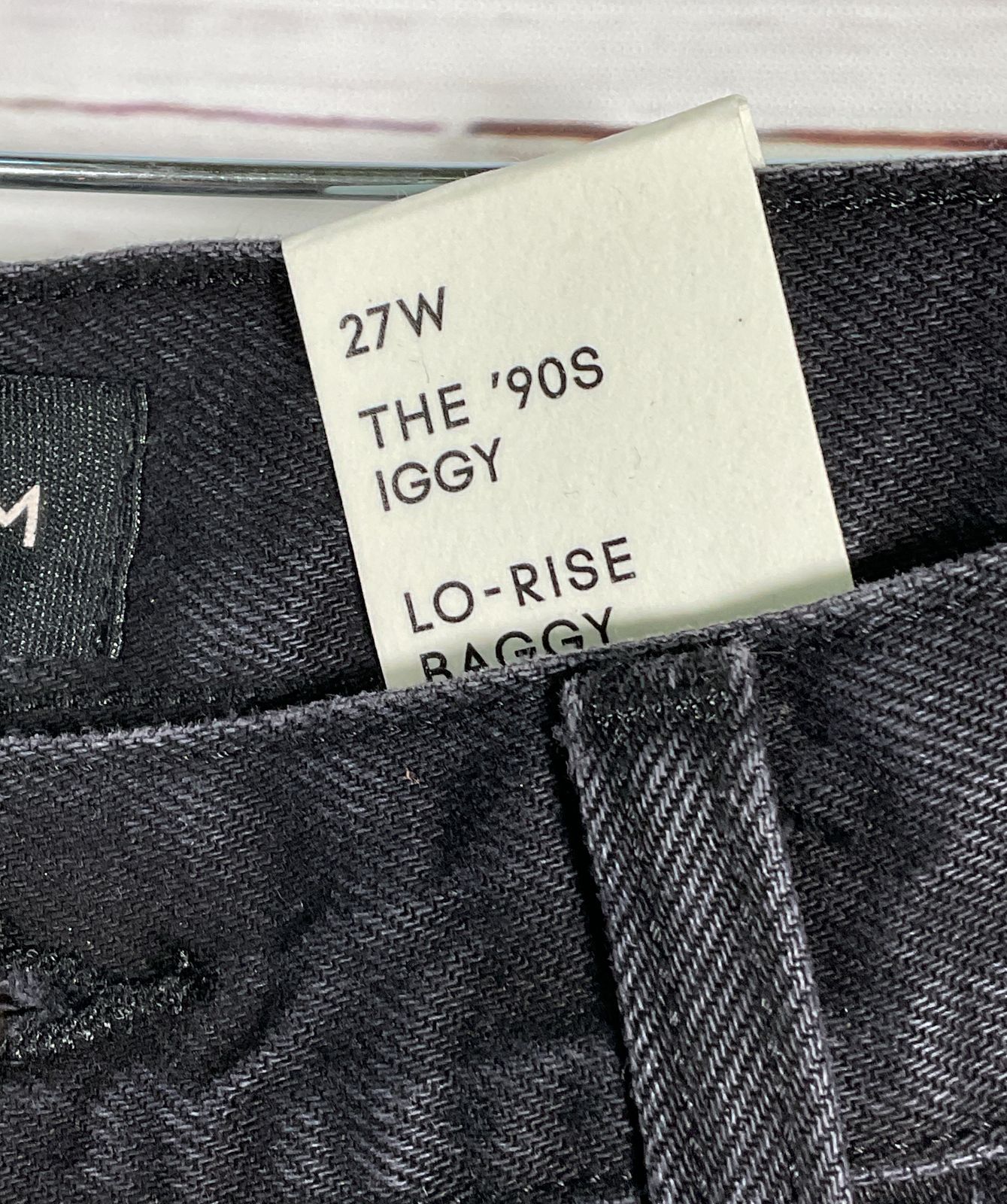 Denim Forum The 90s Iggy Lo-Rise Baggy Jeans Black 27