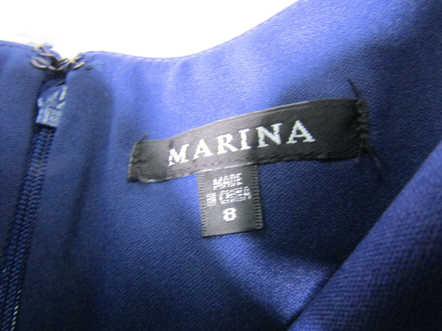 Mariana Women's Blue Tie Side Sarong Jumpsuit Size 8 264267