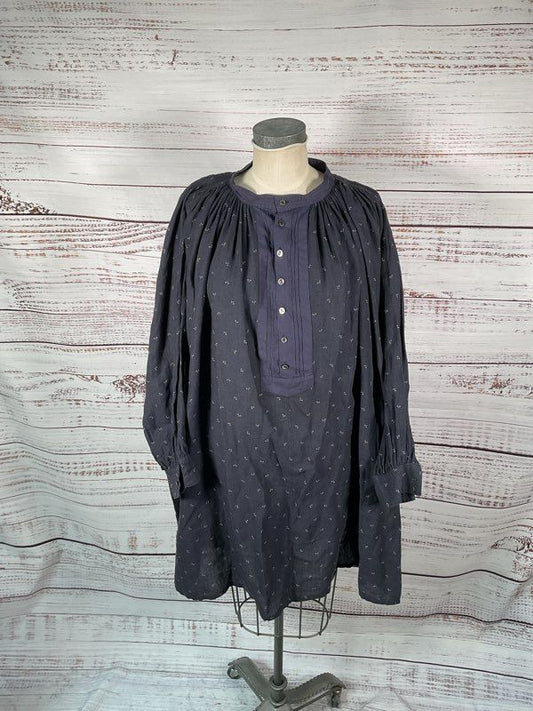 Arts & Science Women's Floral Print Navy Blue Oversized Blouse Size 1 Japan