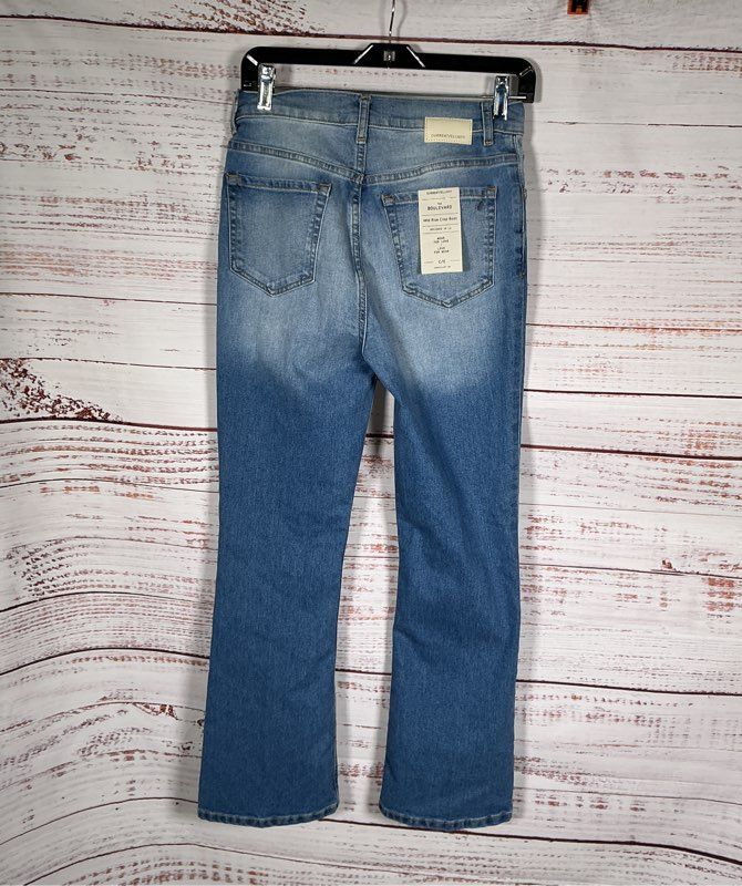 NWT The Boulevard Mid Rise Crop Boot Current Elliot Jeans Size 27 Retail $158
