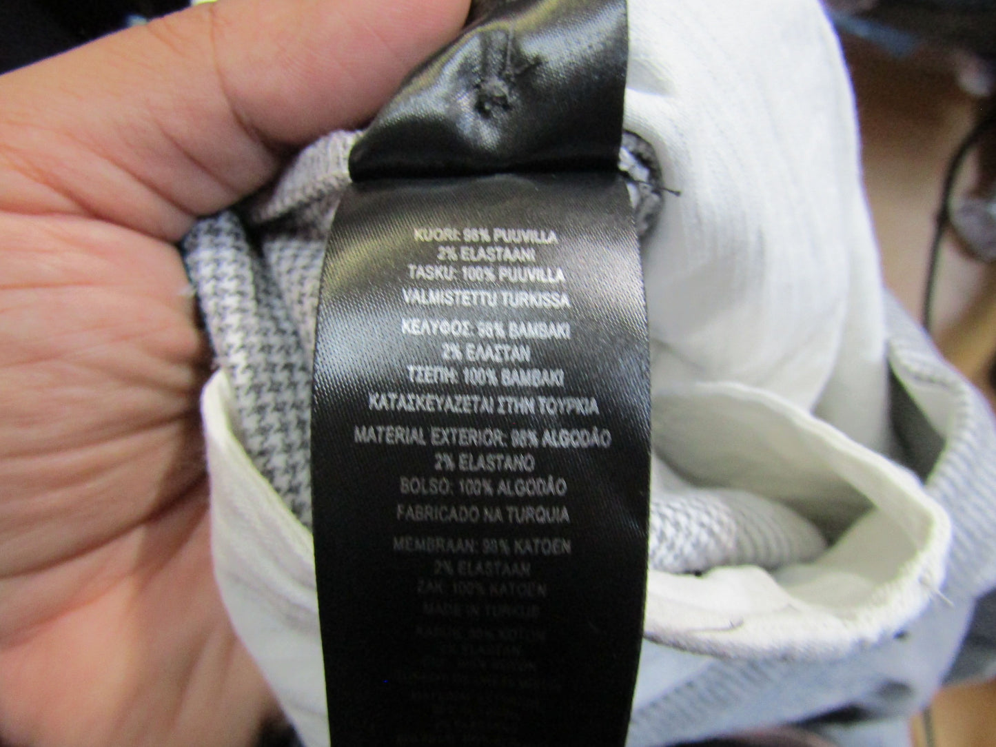 Ted Baker Handly Men's Light Gray Mirco Houndstooth Slim Fit Pants Size 34R