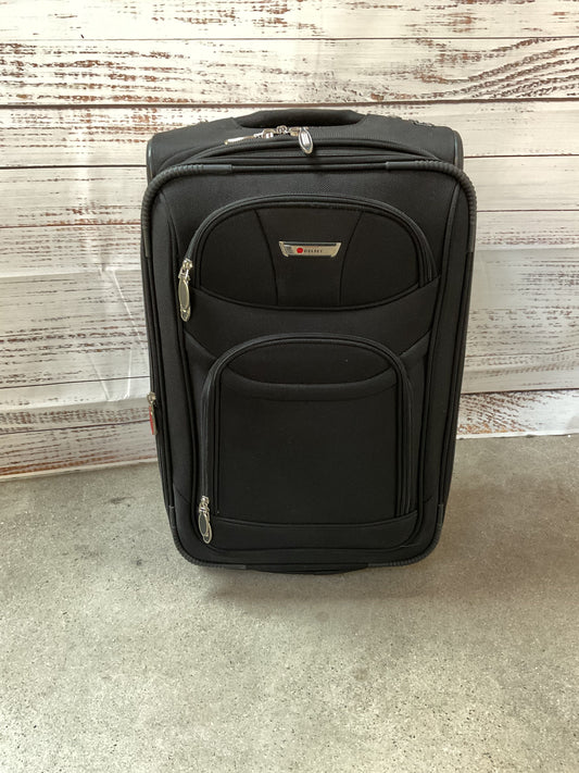 Delsey Lightweight Black Carry On Luggage 14x23x10