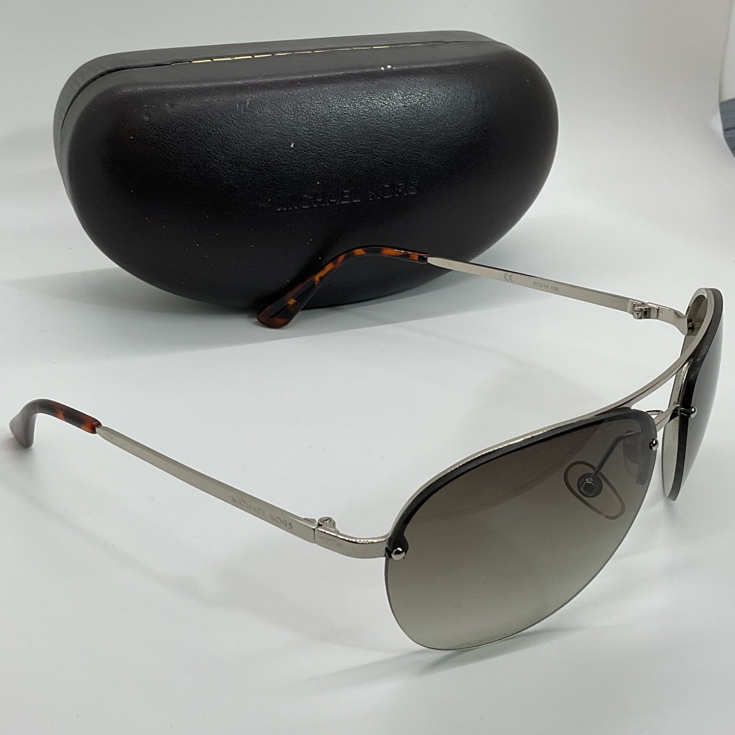MICHAEL KORS Kai M2068S Men's Silver Tone Lens Aviator Sunglasses- 62[ ]15 130