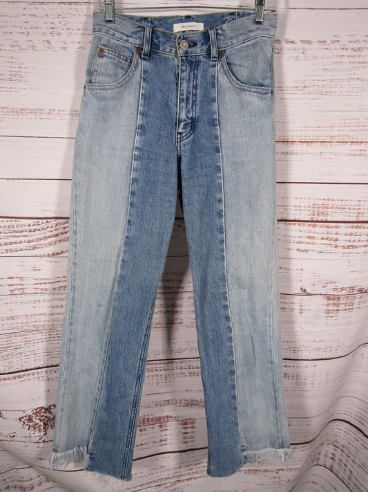 Moussy Remake Women's Blue Denim Straight Jeans Size 25