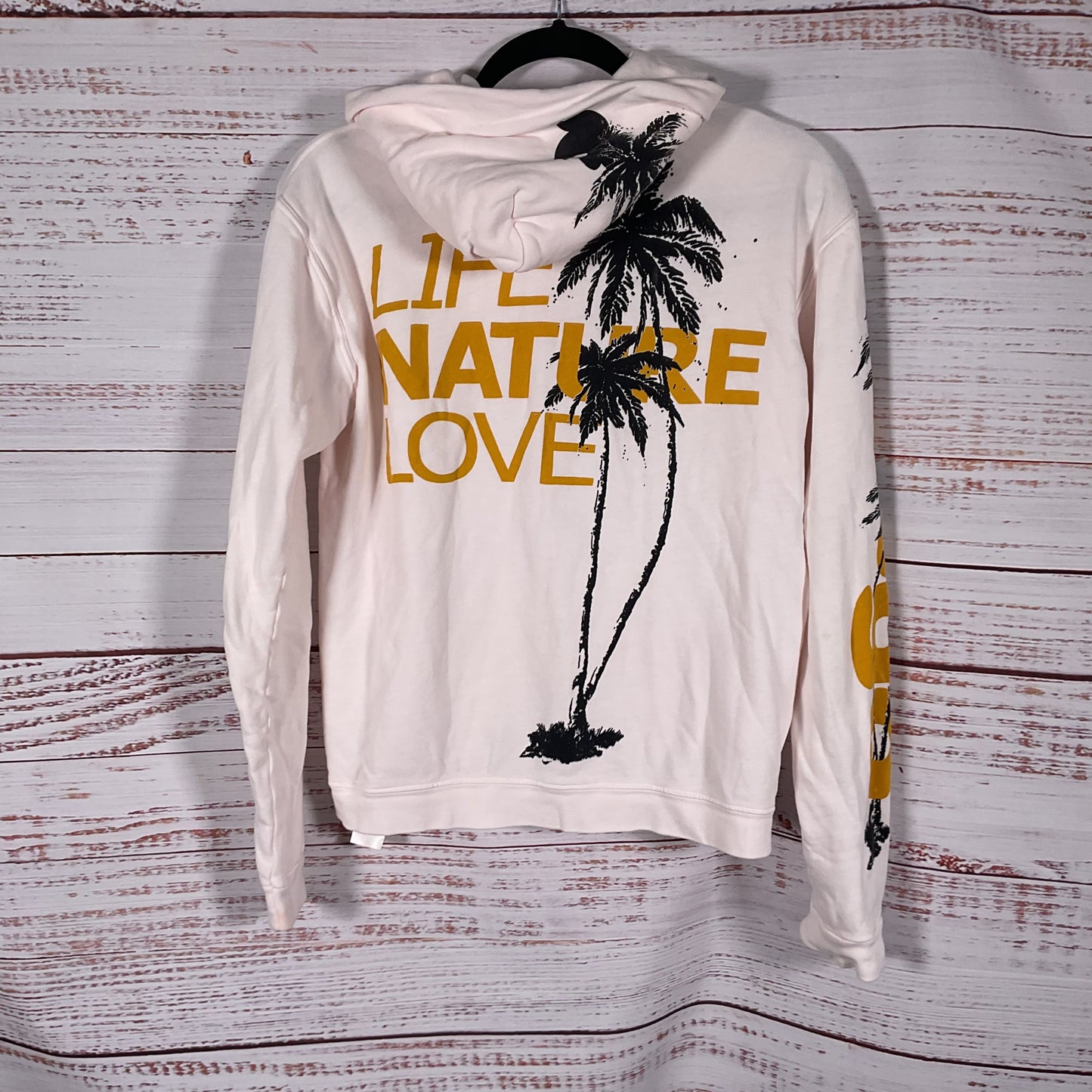 Freecity Life Nature Love Pink Palm Tree Print Zip Up Hoodie Jacket - Size 2