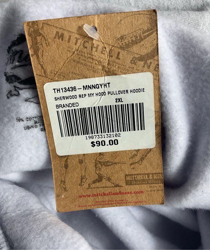 Mitchell & Ness x Sherwood Hockey Men's Rep My Hood Pullover Hoodie Gray 2XL