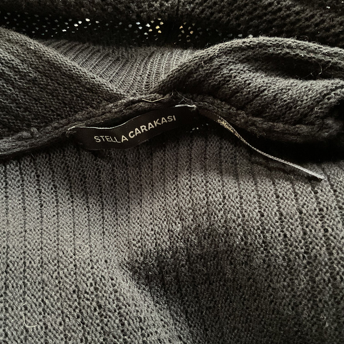 STELLA CARAKASI Women's Black Long Cardigan- SZ L