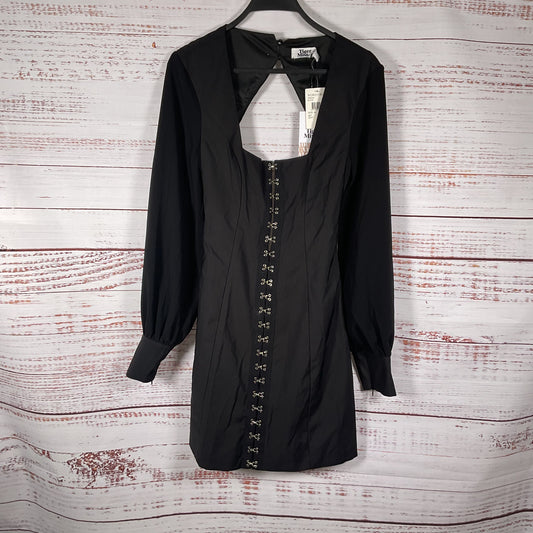 Tiger Mist Cheri Black Front Closure Mini Dress - Size M New W/ Tags