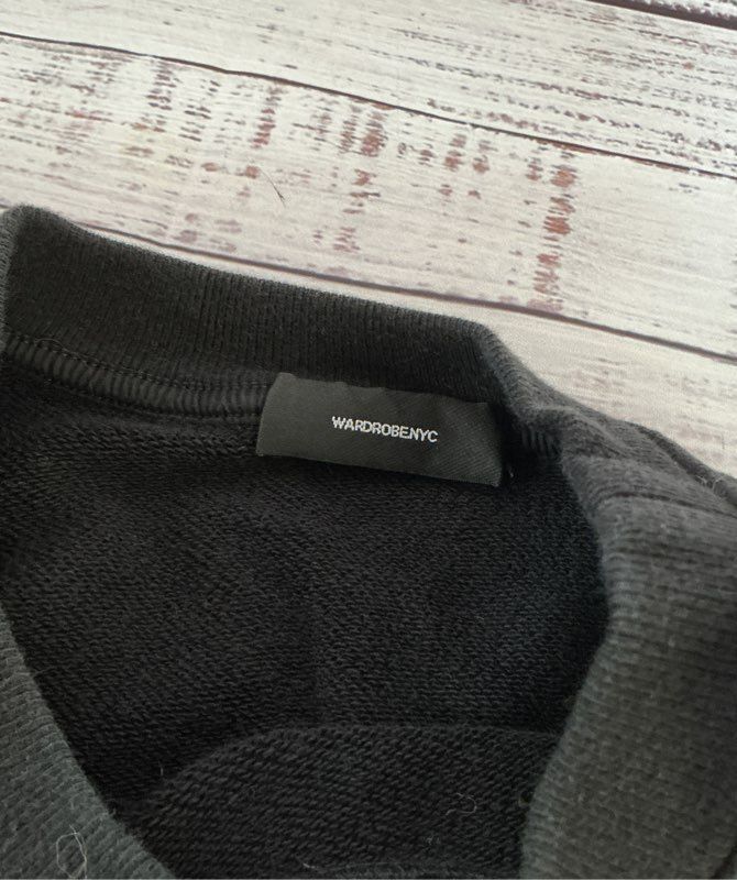 Women's Wardrobe NYC Black Sweatshirt Size M/L Retail $180 AS IS