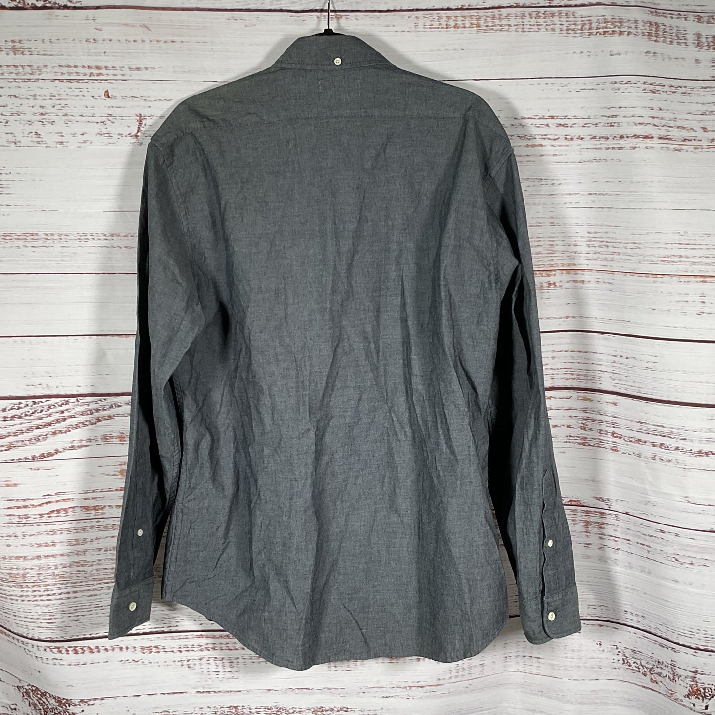 NWT TAYLOR STITCH Men's Gray Button Up Long Sleeve Shirt- SZ 44