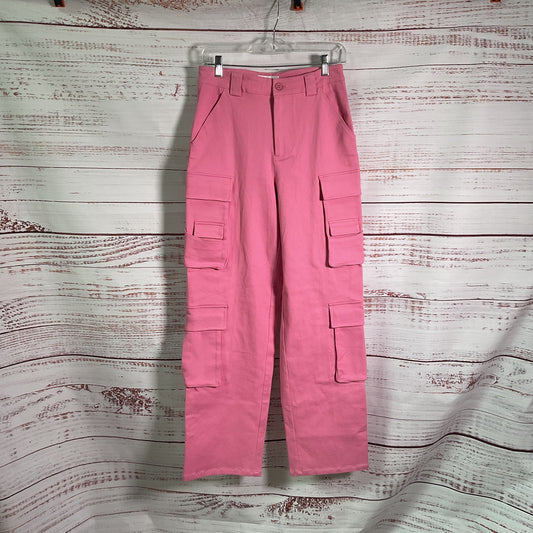 Guizio Pink Many Pocket Cotton Cargo Pants - Size S