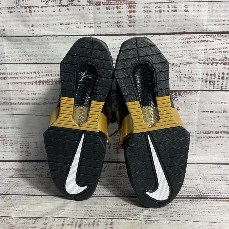 Nike Romaleos 4 Black & Gold Bodybuilder Weightlifting Shoe Women's Size 6