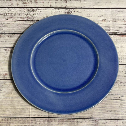 Jars France Blue Ceramic Crackle Glaze 12.5" Serving Plate