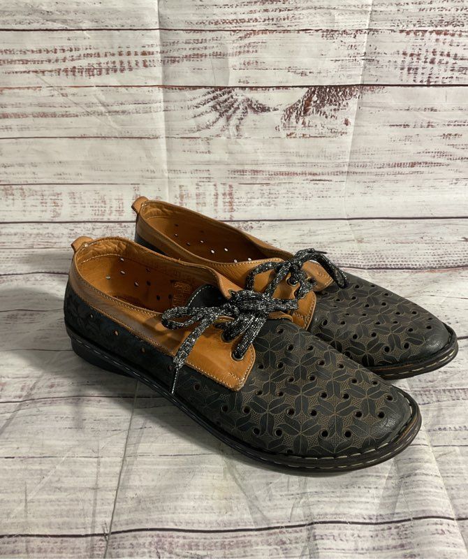 Ethan Valdes Darling Lace Oxford Shoes Lightweight Brown & Black Size 40