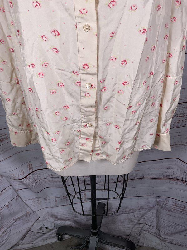 Women's Marni Winter Edition 2009 Rose Floral Pattern Button Blouse Size 44 Silk