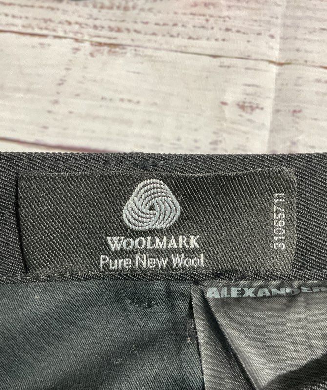 Alexander Wang Women's Black Wool Back Heel Cut Pants Size 2